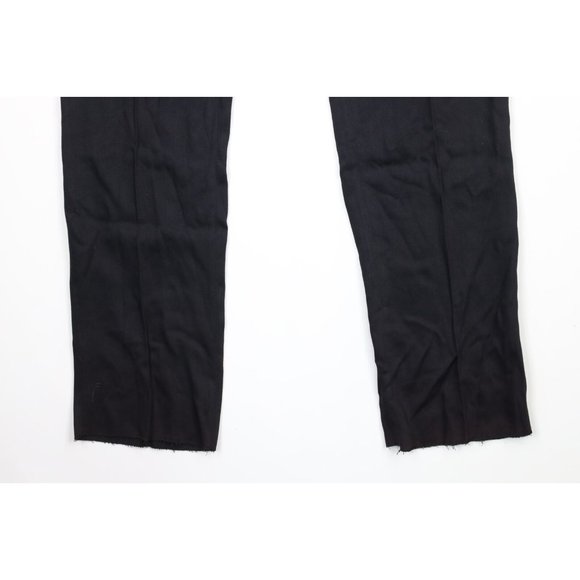 NOS Vintage 50s Streetwear Mens 33x34 Rayon Gabardine Dress Pants Trousers Navy - Picture 4 of 13